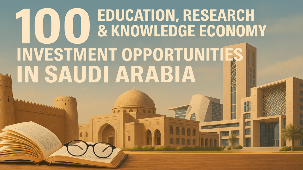 100 Education, Research & Knowledge Economy Investment Opportunities in Saudi Arabia