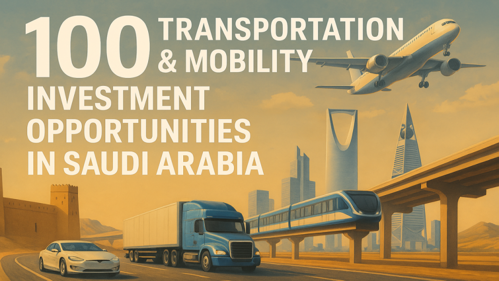 100 Transportation & Mobility Investment Opportunities in Saudi Arabia