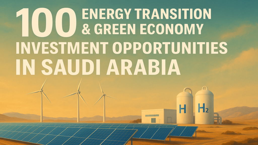 100 Energy Transition & Green Economy Investment Opportunities in Saudi Arabia