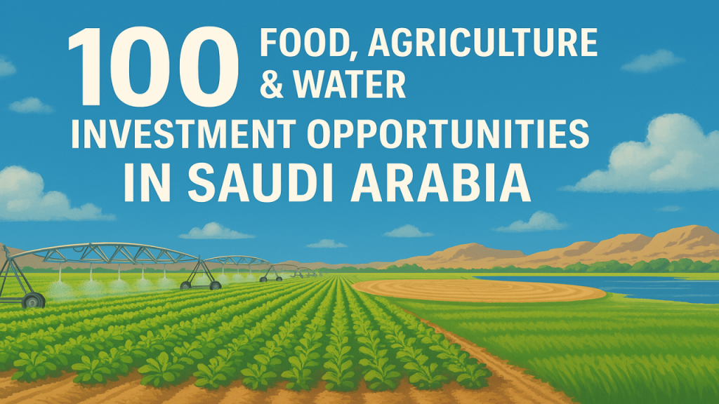 100 Food, Agriculture & Water Investment Opportunities in Saudi Arabia