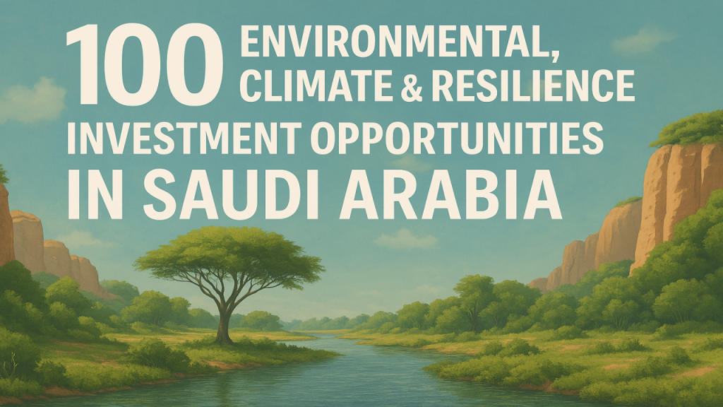 100 Environmental, Climate & Resilience Investment Opportunities in Saudi Arabia