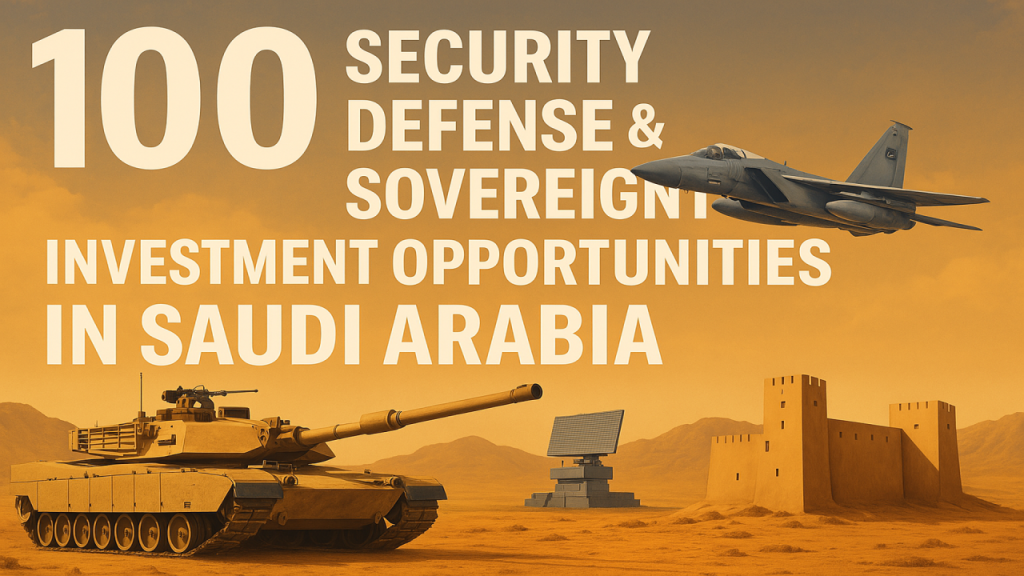 100 Security, Defense & Sovereignty Investment Opportunities in Saudi Arabia