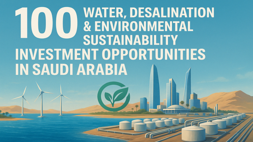 100 Water, Desalination & Environmental Sustainability Investment Opportunities in Saudi Arabia