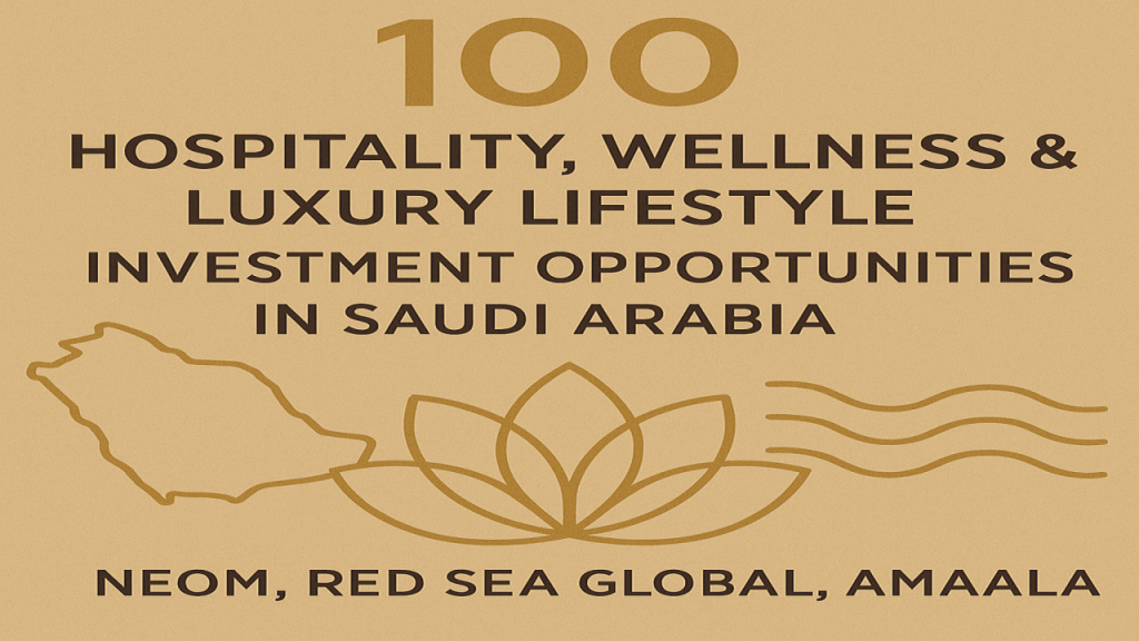 100 Investment Opportunities in Saudi Arabia’s Hospitality, Wellness & Luxury Lifestyle Sectors