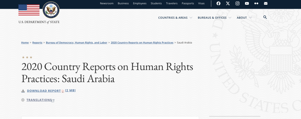 2020 Country Reports on Human Rights Practices: Saudi Arabia